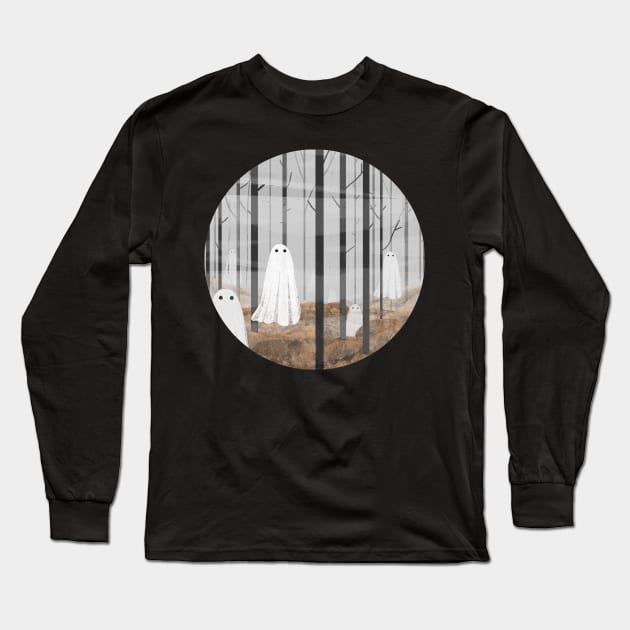 The Woods are full of Ghosts Long Sleeve T-Shirt by KatherineBlowerDesigns